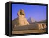 The Sphinx and Pyramid of Cheops at Sunrise, Giza, Cairo, Egypt-Sylvain Grandadam-Framed Stretched Canvas