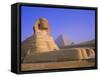 The Sphinx and Pyramid of Cheops at Sunrise, Giza, Cairo, Egypt-Sylvain Grandadam-Framed Stretched Canvas