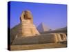 The Sphinx and Pyramid of Cheops at Sunrise, Giza, Cairo, Egypt-Sylvain Grandadam-Stretched Canvas