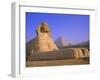 The Sphinx and Pyramid of Cheops at Sunrise, Giza, Cairo, Egypt-Sylvain Grandadam-Framed Photographic Print