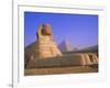 The Sphinx and Pyramid of Cheops at Sunrise, Giza, Cairo, Egypt-Sylvain Grandadam-Framed Photographic Print