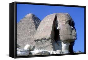 The Sphinx and Pyramid of Khafre (Chephren), Giza, Egypt, 4th Dynasty, 26th Century Bc-CM Dixon-Framed Stretched Canvas