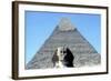 The Sphinx and Pyramid of Khafre (Chephren), Giza, Egypt, 4th Dynasty, 26th Century Bc-CM Dixon-Framed Photographic Print