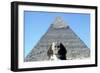 The Sphinx and Pyramid of Khafre (Chephren), Giza, Egypt, 4th Dynasty, 26th Century Bc-CM Dixon-Framed Photographic Print