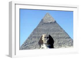 The Sphinx and Pyramid of Khafre (Chephren), Giza, Egypt, 4th Dynasty, 26th Century Bc-CM Dixon-Framed Photographic Print