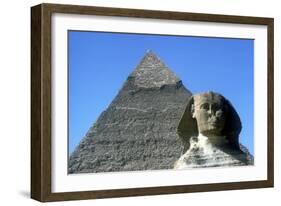 The Sphinx and Pyramid of Khafre (Chephren), Giza, Egypt, 4th Dynasty, 26th Century Bc-CM Dixon-Framed Photographic Print