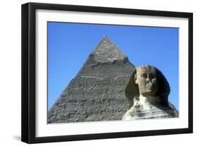 The Sphinx and Pyramid of Khafre (Chephren), Giza, Egypt, 4th Dynasty, 26th Century Bc-CM Dixon-Framed Photographic Print