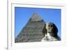 The Sphinx and Pyramid of Khafre (Chephren), Giza, Egypt, 4th Dynasty, 26th Century Bc-CM Dixon-Framed Photographic Print