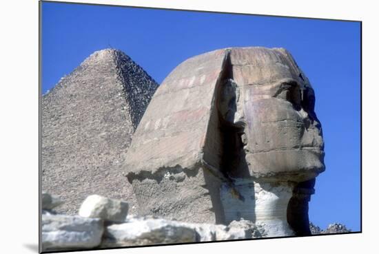 The Sphinx and Pyramid of Khafre (Chephren), Giza, Egypt, 4th Dynasty, 26th Century Bc-CM Dixon-Mounted Photographic Print