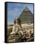 The Sphinx and Pyramid of Pharaoh Chefren-null-Framed Stretched Canvas