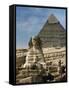 The Sphinx and Pyramid of Pharaoh Chefren-null-Framed Stretched Canvas