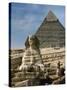 The Sphinx and Pyramid of Pharaoh Chefren-null-Stretched Canvas