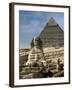 The Sphinx and Pyramid of Pharaoh Chefren-null-Framed Giclee Print