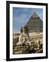 The Sphinx and Pyramid of Pharaoh Chefren-null-Framed Giclee Print