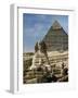 The Sphinx and Pyramid of Pharaoh Chefren-null-Framed Giclee Print