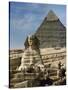 The Sphinx and Pyramid of Pharaoh Chefren-null-Stretched Canvas