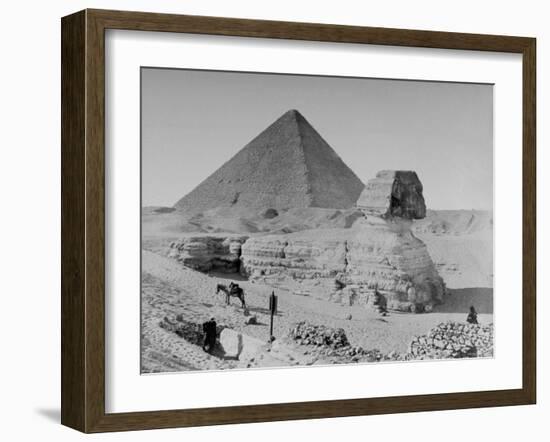 The Sphinx and Pyramid-null-Framed Photographic Print