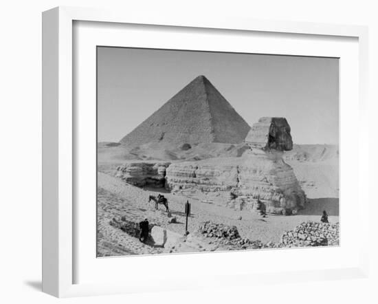 The Sphinx and Pyramid-null-Framed Photographic Print