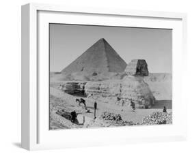 The Sphinx and Pyramid-null-Framed Photographic Print