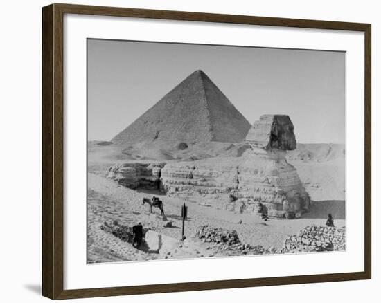 The Sphinx and Pyramid-null-Framed Photographic Print