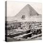 The Sphinx and the Great Pyramid, Egypt, Early 20th Century-null-Stretched Canvas