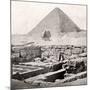 The Sphinx and the Great Pyramid, Egypt, Early 20th Century-null-Mounted Giclee Print