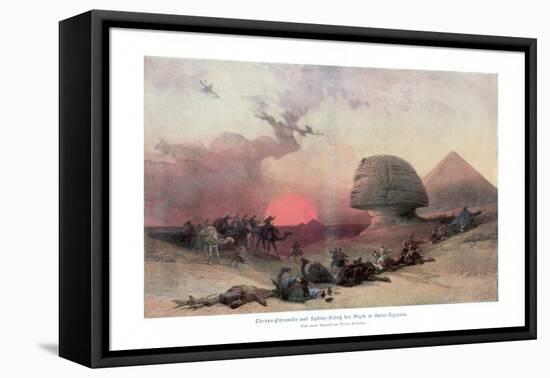 The Sphinx at Giza, Egypt, 1840S-David Roberts-Framed Stretched Canvas