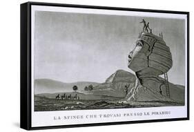The Sphinx at Giza, from 'Voyage en Egypte'-Dominique Vivant Denon-Framed Stretched Canvas