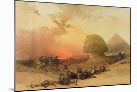 The Sphinx at Giza-David Roberts-Mounted Giclee Print