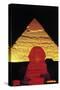 The Sphinx of Giza and Pyramid of Khafre at Night, Giza Necropolis-null-Stretched Canvas