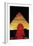 The Sphinx of Giza and Pyramid of Khafre at Night, Giza Necropolis-null-Framed Photographic Print
