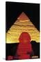 The Sphinx of Giza and Pyramid of Khafre at Night, Giza Necropolis-null-Stretched Canvas