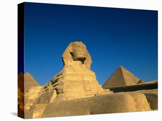 The Sphinx, Pyramids at Giza, Egypt-Kenneth Garrett-Stretched Canvas