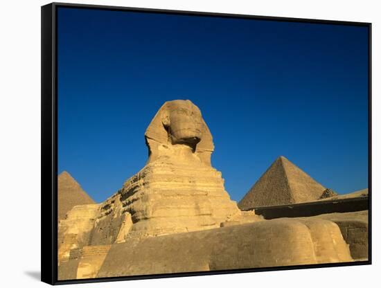 The Sphinx, Pyramids at Giza, Egypt-Kenneth Garrett-Framed Stretched Canvas