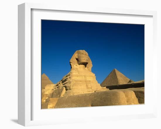 The Sphinx, Pyramids at Giza, Egypt-Kenneth Garrett-Framed Photographic Print