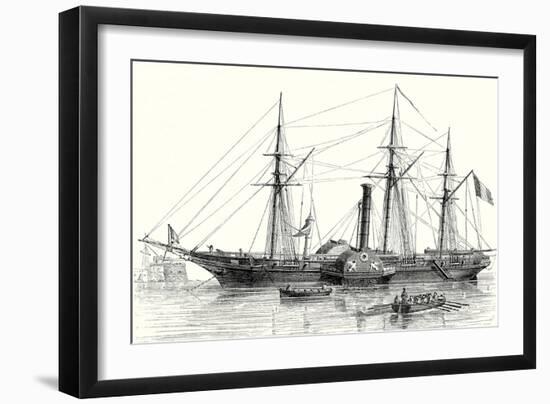 The 'Sphinx' the First Steam Warship from the French Navy Built in 1830-null-Framed Giclee Print