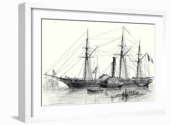 The 'Sphinx' the First Steam Warship from the French Navy Built in 1830-null-Framed Giclee Print