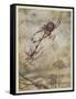 The Spider and the Fly, Illustration from 'Aesop's Fables', Published by Heinemann, 1912-Arthur Rackham-Framed Stretched Canvas