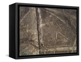 The Spider Geoglyph, aerial view, Nazca, UNESCO World Heritage Site, Ica Region, Peru, South Americ-Karol Kozlowski-Framed Stretched Canvas