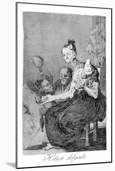 The Spin Finely, 1799-Francisco de Goya-Mounted Giclee Print