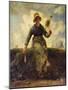 The Spinner, Goatherd of the Auvergne, 1868-69-Jean-Francois Millet-Mounted Giclee Print