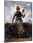 The Spinner, Goatherd of the Auvergne, C1868-1869-Jean Francois Millet-Mounted Giclee Print