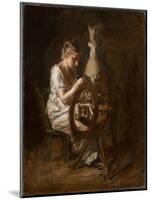 The Spinner (Oil on Canvas)-Thomas Cowperthwait Eakins-Mounted Giclee Print