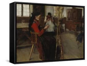 The Spinners, 1892-Wilhelm Leibl-Framed Stretched Canvas