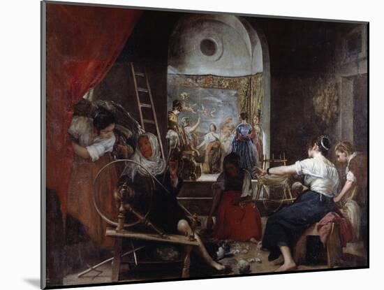 The Spinners or the Fable of Arachne by Diego Velazquez-null-Mounted Photographic Print