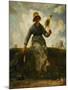 The spinning girl. Oil on canvas.-Jean-François Millet-Mounted Giclee Print