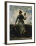 The Spinning Girl-Jean-François Millet-Framed Giclee Print