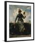 The Spinning Girl-Jean-François Millet-Framed Giclee Print