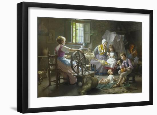 The Spinning Wheel-Giovanni Battista Torriglia-Framed Giclee Print