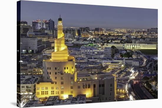 The Spiral Mosque of the Kassem Darwish Fakhroo Islamic Centre in Doha, Qatar, Middle East-Gavin-Stretched Canvas